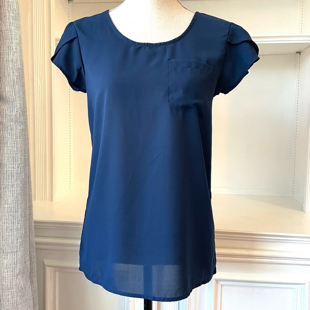Japna Blue Top Short Sleeves size S